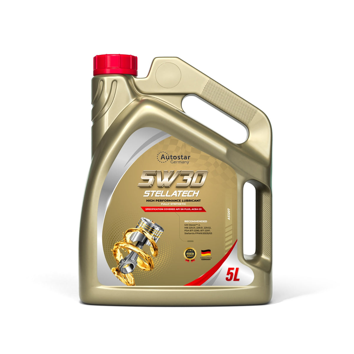 Autostar Germany 5W30 Fully Synthetic Stellantis Engine Oil STL C3 DEXOS2 Car 5 Litre